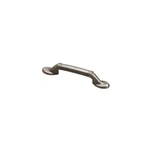 Cabinet Pull, 5-3/16 in L Handle, 23/32 in H Handle, 31/32 in Projection, Metal, Brushed Nickel