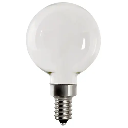 LED Light Bulb, Globe, G16 Lamp, 60 W Equivalent, E12 Lamp Base, Dimmable - pack of 12