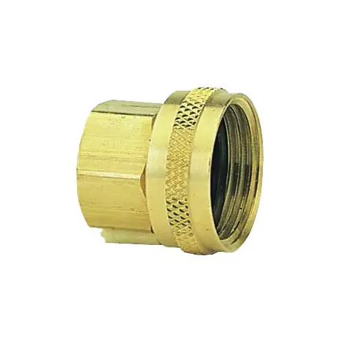 Gilmour 805574-1003/1 Hose Adapter, 1/2 x 3/4 in, FNPT x FNH, Brass, For: Garden Hose