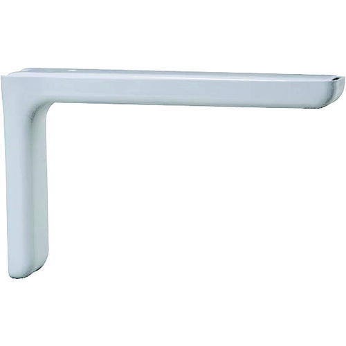 Designer Shelf Bracket, 132 lb/Pair, 10 in L, 5-3/4 in H, Steel, White