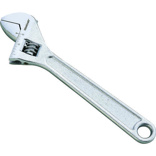 Adjustable Wrench, 24 in OAL, 2-7/16 in Jaw, Steel, Chrome, Tapered Handle