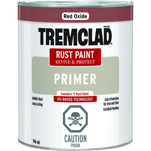 TREMCLAD Rust Primer, Flat, Red Oxide, 946 mL, Can