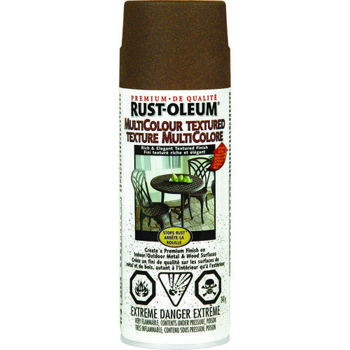 STOPS RUST Spray Paint, Textured, Autumn Brown, 340 g, Aerosol Can