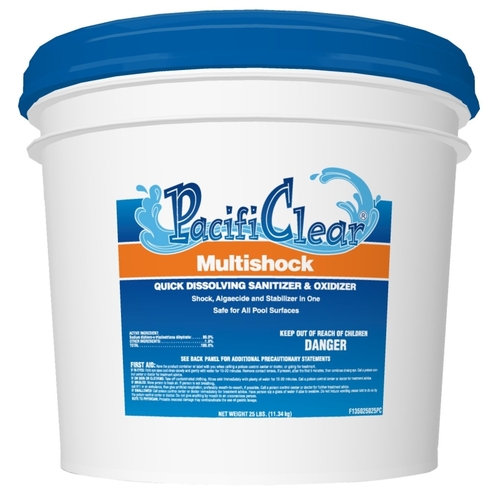 PacifiClear F135025025PC Multi-Shock Pool Chemical, 25 lb Pail, Granular