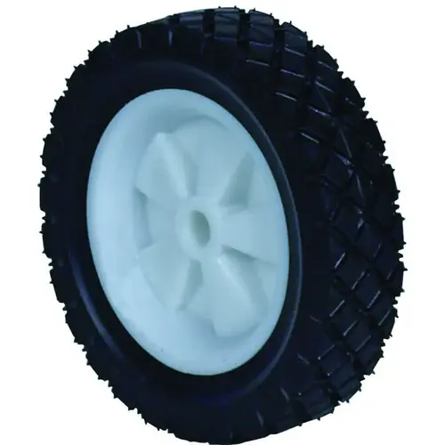 Lawn Mower Wheel, Semi-Pneumatic, Universal, Plastic/Rubber