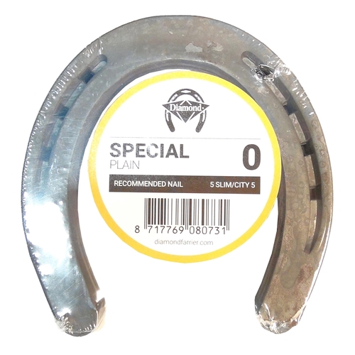 Special Plain Horseshoe, 1/4 in Thick, 0, Steel - pack of 15