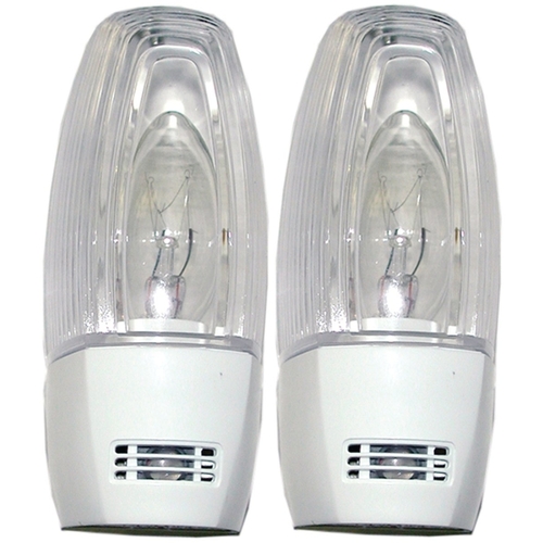 Photoelectric Night Light, 4 W, 2-Lamp, Incandescent Lamp, White - pack of 2