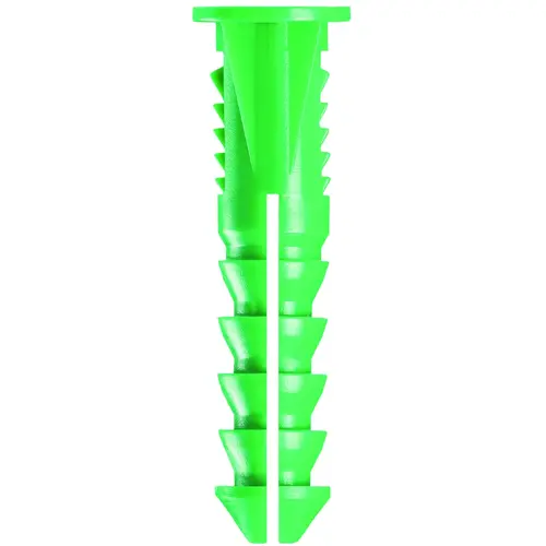 Screw Anchor, #12-14 Thread, 1-1/2 in L, Polyethylene, 200 lb Green - pack of 10