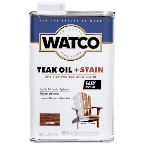 Watco 348758 Oil and Stain, Warm Glow, Flagstone, Liquid, 1 qt, Can