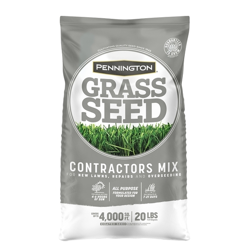 Pennington 100520605 Contractors Mix Grass Seed, 20 lb