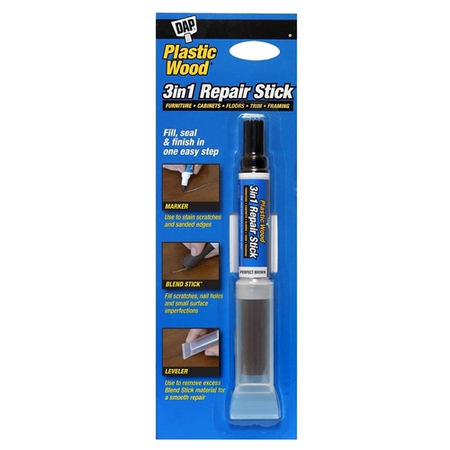 3-in-1 Repair Stick, Solid (Blend Stick), Liquid (Marker), Perfect Brown, 0.4 oz