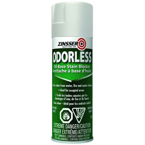 Odorless Oil-Base Stain Blocker, White, 369 g, Aerosol Can