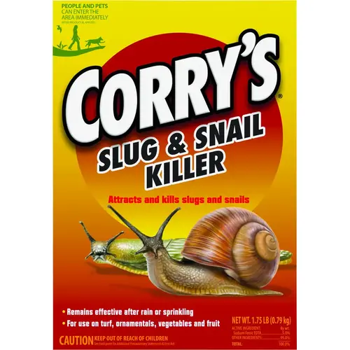 Corry's 100511427 Slug and Snail Killer, Solid, 1.75 lb Box Light Brown