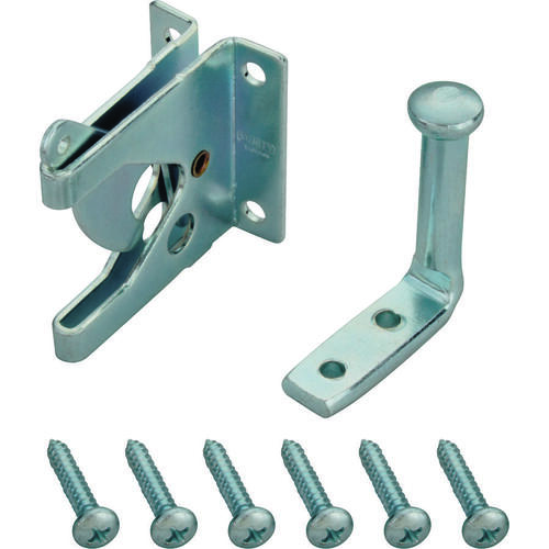 Gate Latch, 3/8 in Bolt Head, 2 in L Bolt, Steel, Zinc Zinc-Plated