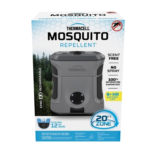 Thermacell EX90GREY Rechargeable Mosquito Repeller, Gray Housing