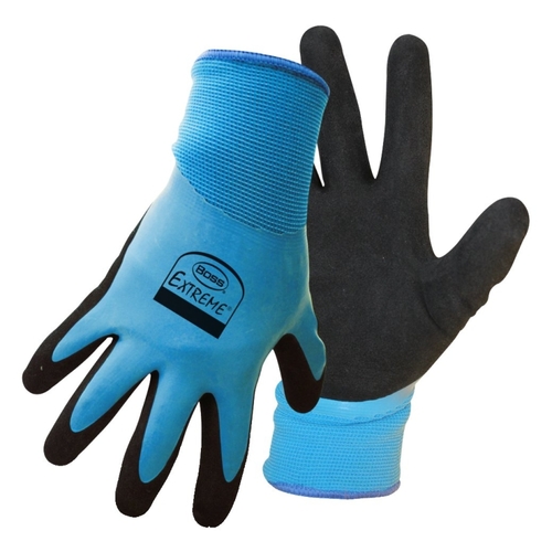 Boss 8490M EXTREME Double Dipped Gloves, M, Flexible Knit Wrist Cuff, Latex