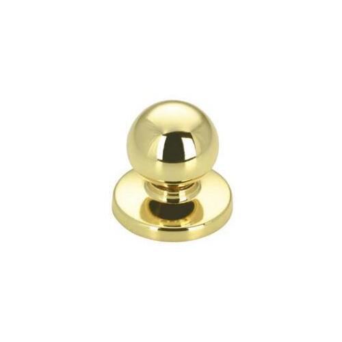 Wardrobe Knob, 1-11/16 in Projection, Metal, Brass Yellow