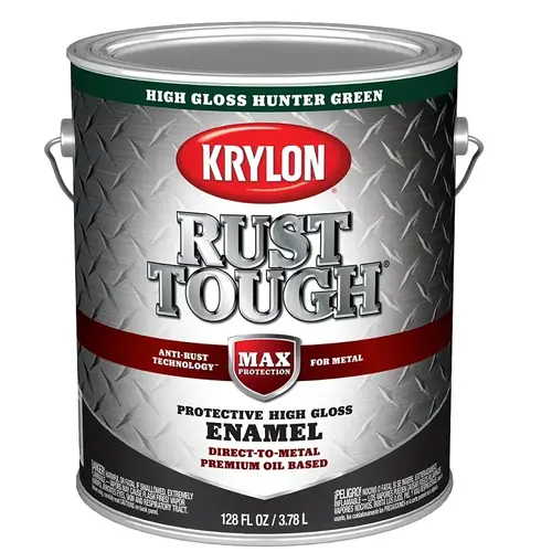 Rust Tough Oil-Based Gloss Rust Control Enamel, Hunter Green, 1 Gal.