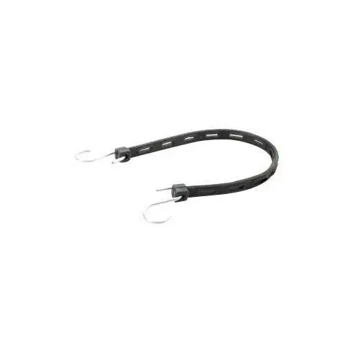 Erickson 06722 Adjustable Tarp Strap, 24 in L, Rubber, Black, Hook End