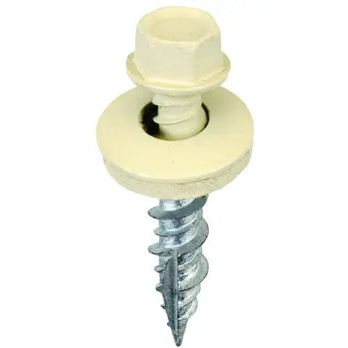 Screw, #9 Thread, High-Low, Twin Lead Thread, Hex Drive, Self-Tapping, Type 17 Point Light Stone