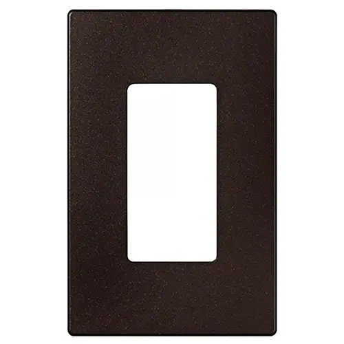 PJS Wallplate, 4-7/8 in L, 3-1/8 in W, 1 -Gang, Polycarbonate, Oil-Rubbed Bronze - pack of 10