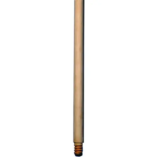 SUPREME LA165S Broom Handle, 15/16 in Dia, 54 in L, Threaded, Wood Sanded