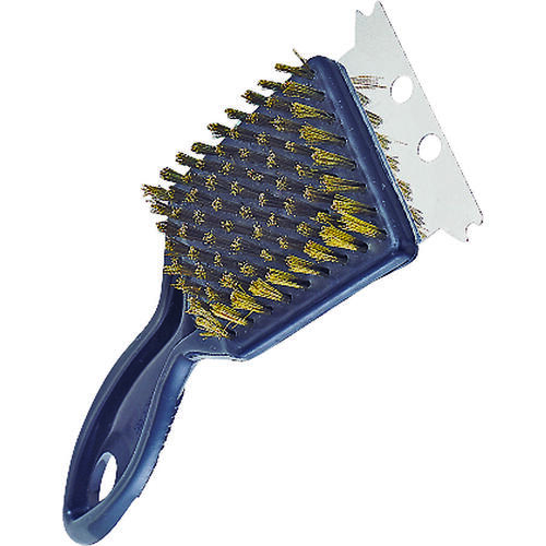Omaha SP2403L Grill Brush with Stainless Steel Scraper, 2-1/4 in L Brush, 2-1/4 in W Brush, Stainless Steel Bristle