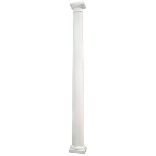 AFCO 800EWS0710 800EW610 Column Post Set, 10 ft H, Square, Wood, White