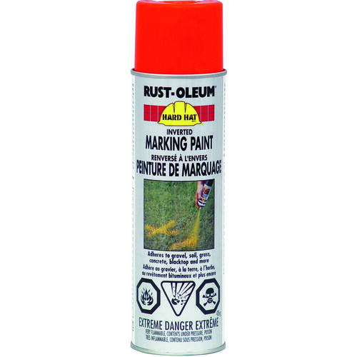 PROFESSIONAL Inverted Marking Paint, Matte, Orange/Red, 426 g, Aerosol Can - pack of 6