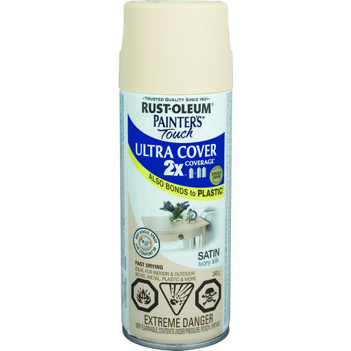 PAINTER'S Touch Ultra Cover Paint, Satin, Ivory Silk, 340 g, Aerosol Can