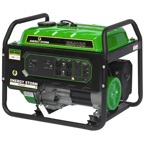 Portable Generator, 28.2 A, 120 V, 4100 W Output, Octane Gas, 4 gal Tank, 12 hr Run Time