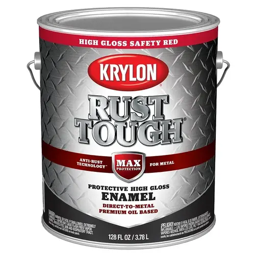 Rust Tough Enamel, Gloss, Radiant/Safety Red, 1 gal