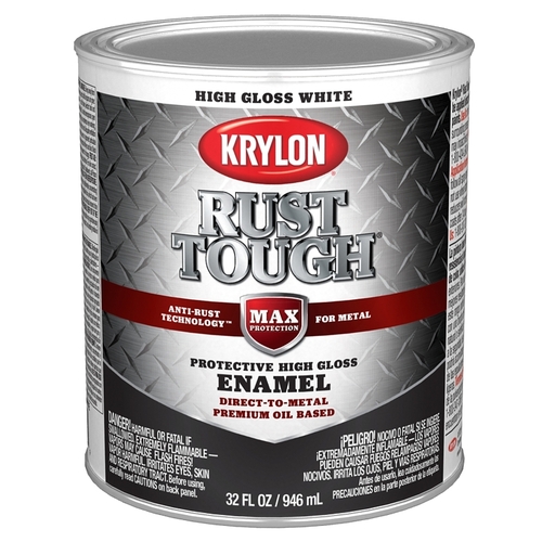 Rust Tough Enamel, Gloss, White, 1 qt