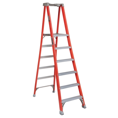 Louisville FXP1706 FXP1700 Series Pinnacle Pro Platform Step Ladder, 45 in Max Standing H, 300 lb, Type IA Duty Rating