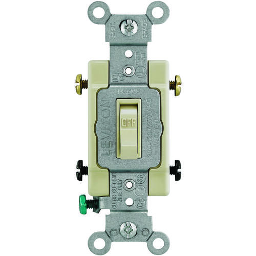 54522-2I Switch, 20 A, 120/277 V, Lead Wire Terminal, NEMA WD-1, WD-6, Thermoplastic Housing Material Ivory