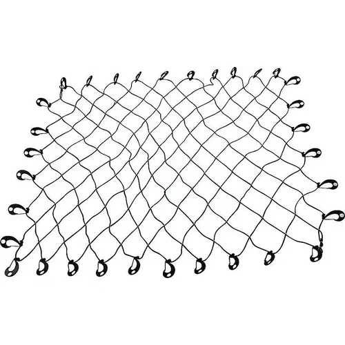 Cargo Net, 96 in L, 72 in W, Rubber, Black