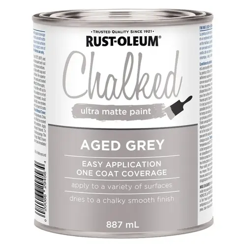 Chalked Paint, Ultra Matte, Aged Gray, 30 oz, Pint