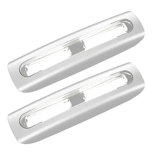 Westek BARCOB2-T Bar Light, 120 V, AAA Battery, LED Lamp, 160 Lumens, 6000 K Color Temp Silver - pack of 2