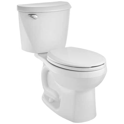 Reliant Front Toilet, Round Bowl, 1.28 gpf Flush, 12 in Rough-In, 15 in H Rim, White