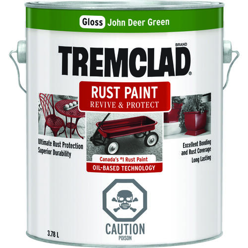 TREMCLAD Rust Paint, Gloss, Green, 3.78 L, Can - pack of 2