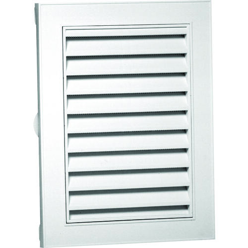 Gable Vent, 21-1/8 in L, 15.14 in W, Polypropylene, White