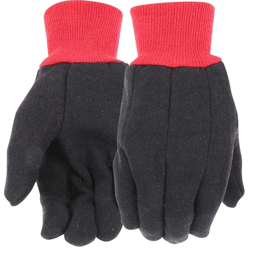 West Chester 69090/L3B Winter Gloves, Men's, L, 9-3/4 in L, Knit Wrist Cuff, Cotton/Polyester, Brown/Red - pack of 3 pairs