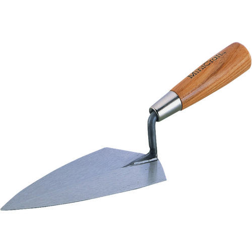 Brick Trowel, 5.5 in L Blade, 2.875 in W Blade, HCS Blade, Hardwood Handle