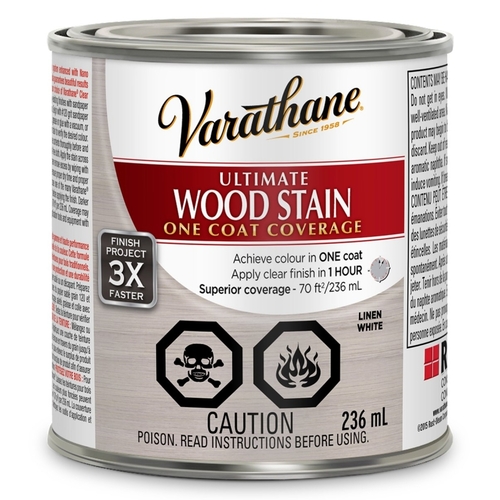 Varathane 302982 Wood Stain, Linen White, Liquid, Can