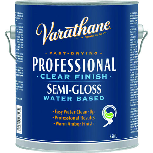 Varathane 248017 Wood Finish, Semi-Gloss, Clear, Liquid, 3.78 L