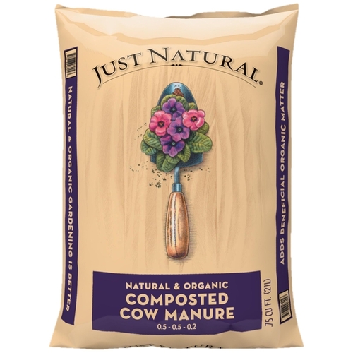 Jolly Gardener 50050006 Just Natural Composted Cow Manure, 0.75 cu-ft Bag