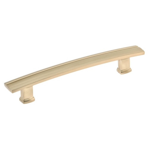 Drawer Pull, 6-27/32 in L Handle, 1-3/16 in Projection, Metal, Champagne Bronze Brass/Yellow