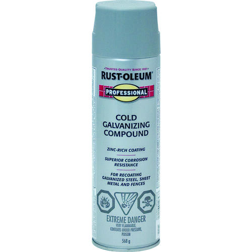 Cold Galvanizing Primer, Gloss, Metal Silver, 586 g, Aerosol Can