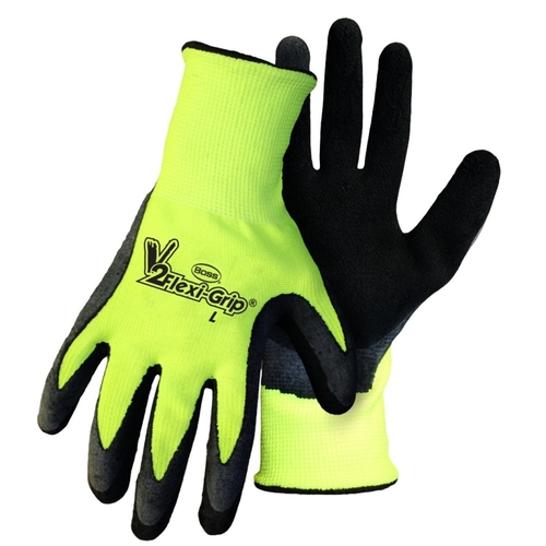 Boss 8412L-3 Gloves, L, Latex, Fluorescent - pack of 3
