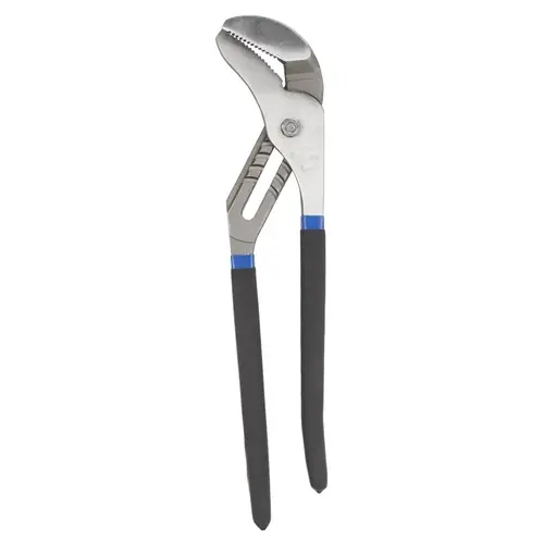 Groove Joint Plier, 16 in OAL, 2-1/2 in Jaw, Black & Blue Handle, Non-Slip Handle, 2-1/2 in W Jaw